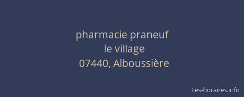 pharmacie praneuf