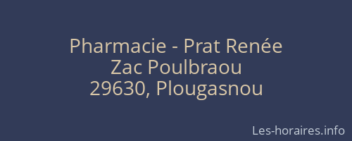 Pharmacie - Prat Renée