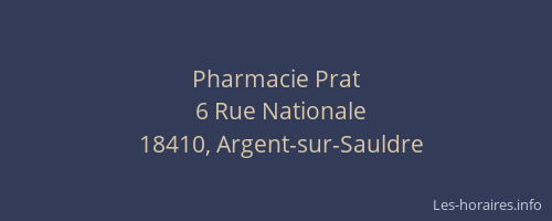 Pharmacie Prat