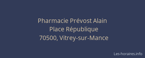 Pharmacie Prévost Alain