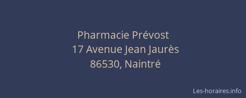 Pharmacie Pr&eacute;vost