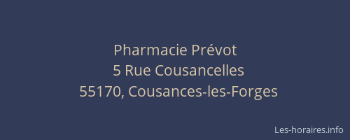 Pharmacie Pr&eacute;vot