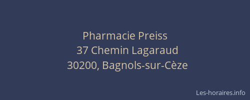 Pharmacie Preiss