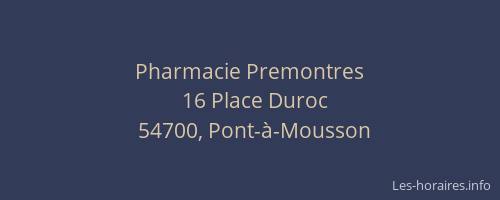 Pharmacie Premontres