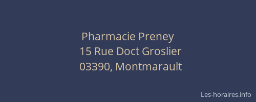 Pharmacie Preney