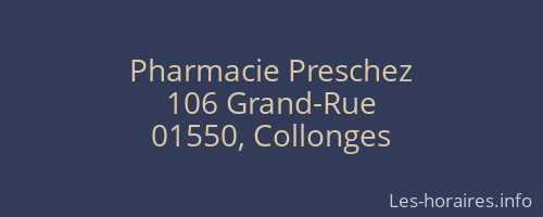 Pharmacie Preschez