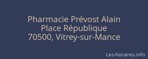 Pharmacie Prévost Alain