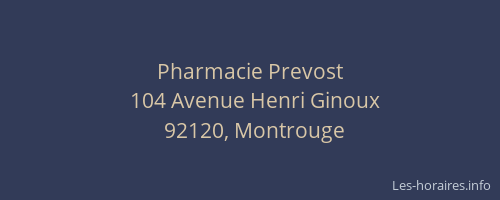 Pharmacie Prevost