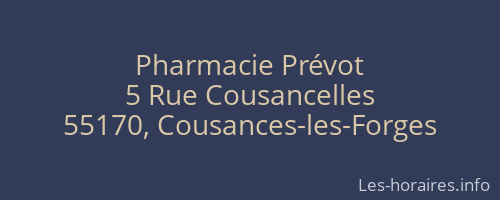 Pharmacie Prévot