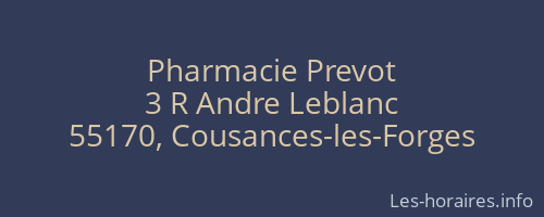 Pharmacie Prevot