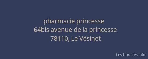 pharmacie princesse