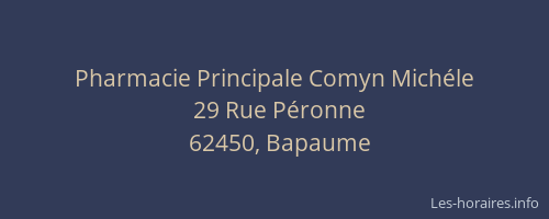 Pharmacie Principale Comyn Michéle