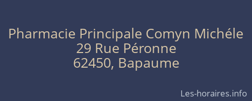 Pharmacie Principale Comyn Michéle