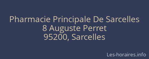 Pharmacie Principale De Sarcelles
