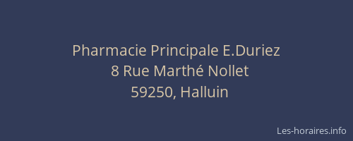 Pharmacie Principale E.Duriez