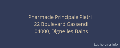 Pharmacie Principale Pietri