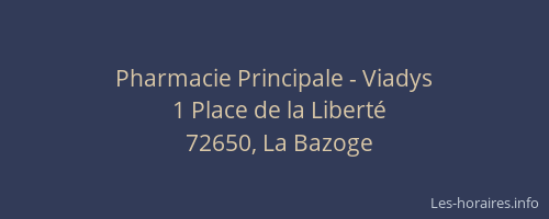 Pharmacie Principale - Viadys