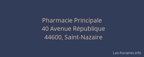 Pharmacie Principale