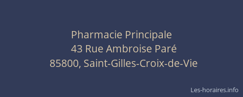 Pharmacie Principale