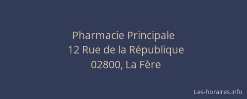 Pharmacie Principale