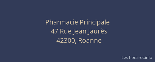 Pharmacie Principale