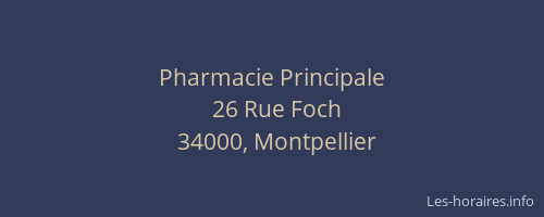 Pharmacie Principale