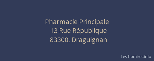 Pharmacie Principale