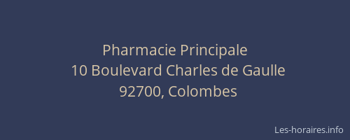 Pharmacie Principale