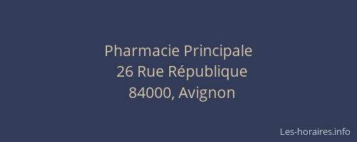 Pharmacie Principale