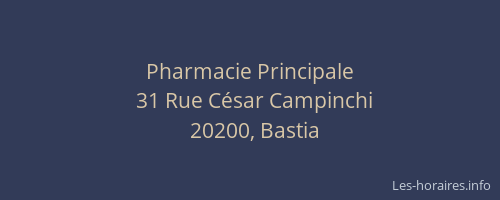 Pharmacie Principale
