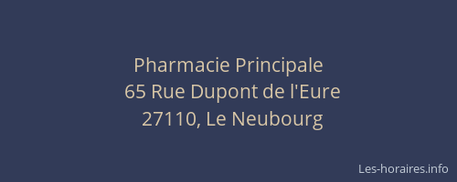 Pharmacie Principale
