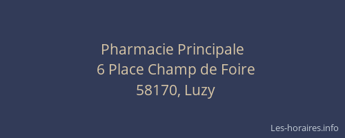 Pharmacie Principale