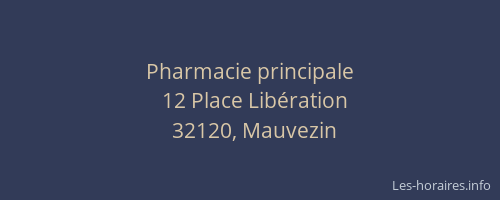 Pharmacie principale