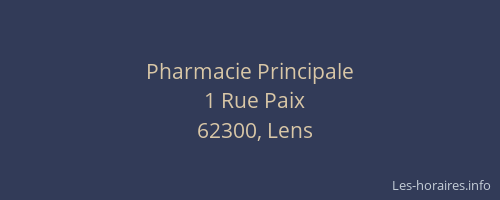 Pharmacie Principale