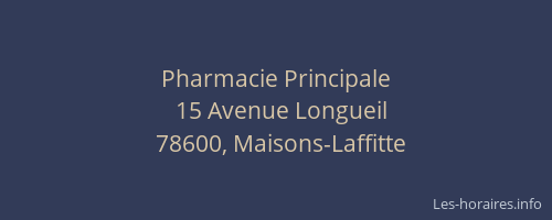 Pharmacie Principale