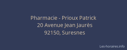 Pharmacie - Prioux Patrick
