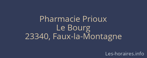 Pharmacie Prioux