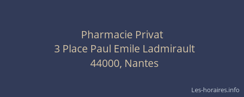 Pharmacie Privat