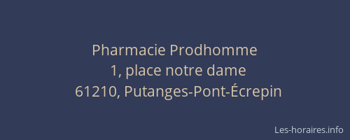 Pharmacie Prodhomme