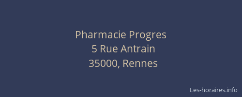 Pharmacie Progres