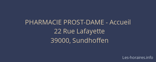 PHARMACIE PROST-DAME - Accueil