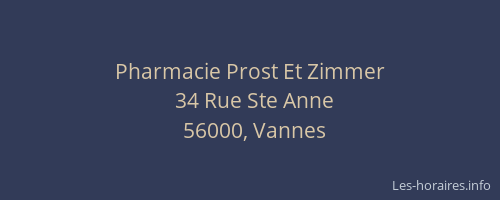 Pharmacie Prost Et Zimmer