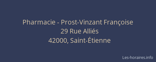 Pharmacie - Prost-Vinzant Françoise
