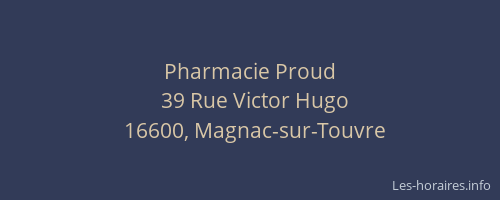 Pharmacie Proud