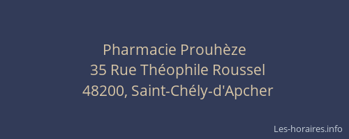 Pharmacie Prouhèze