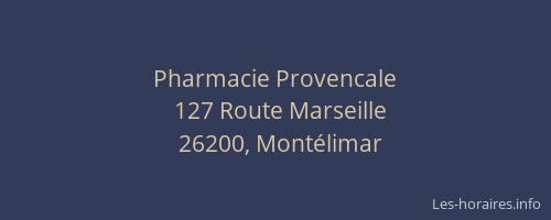 Pharmacie Provencale
