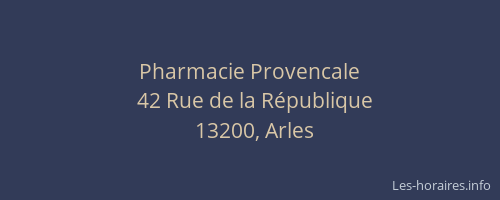 Pharmacie Provencale