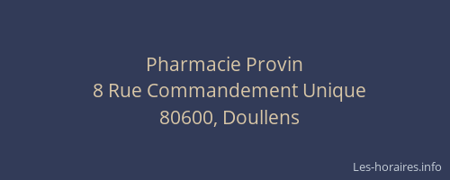 Pharmacie Provin