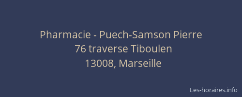 Pharmacie - Puech-Samson Pierre