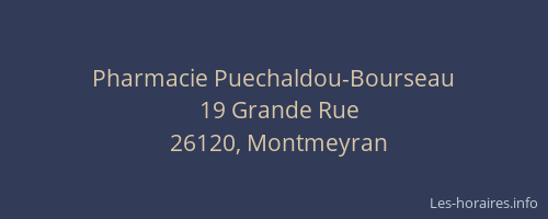 Pharmacie Puechaldou-Bourseau